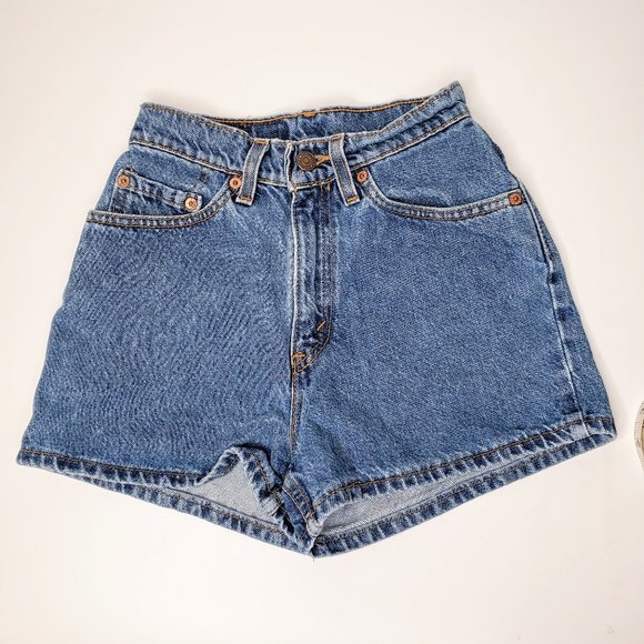 Levi's Pants - Levi's 512 Slim Fit High Rise Washed Jean Shorts 3